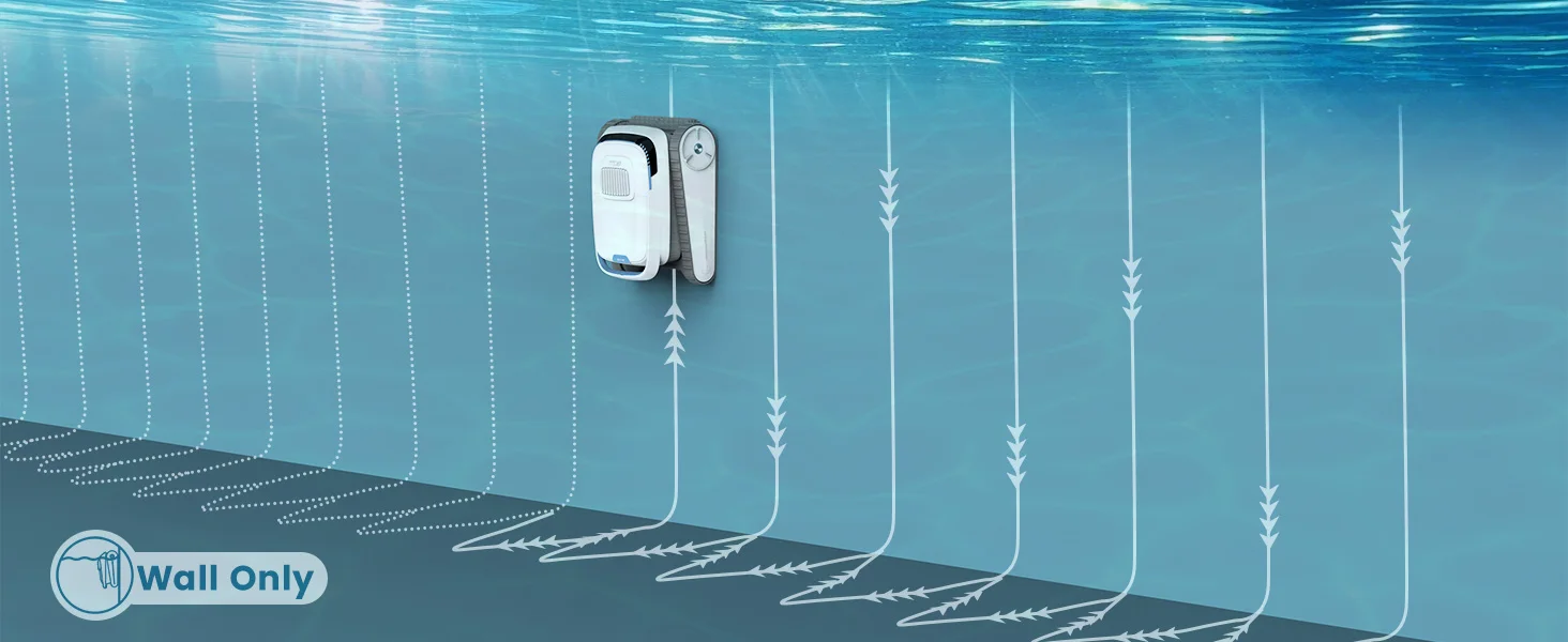 Blossom PC10 Robot Swimming Pool Cleaner Wall&Waterline Cleaning 1076.39 sq ft Intelligent Route Planning Pool Cleaner Robotic