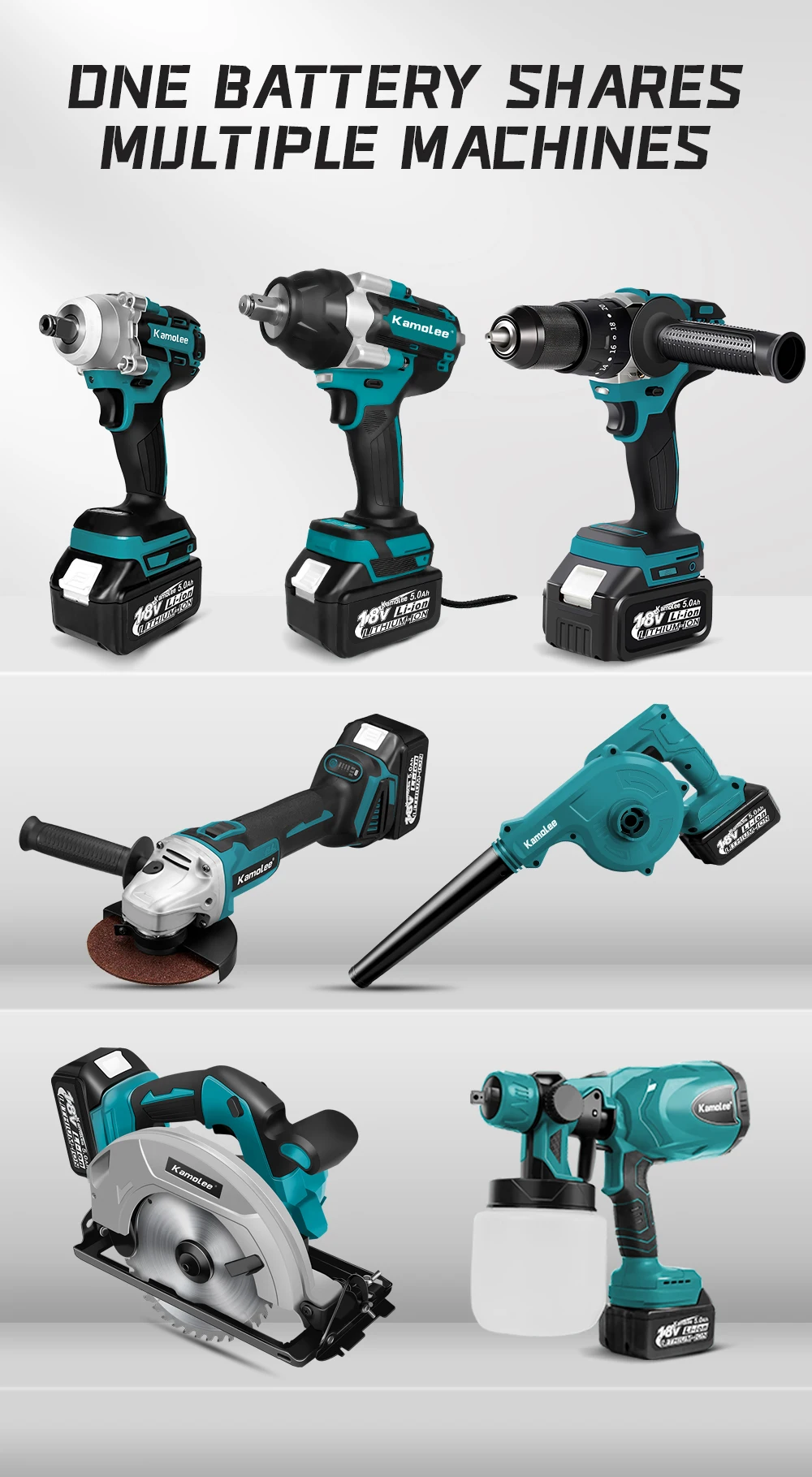 Kamolee 21V 9000mAh Li-ion Battery BL1860 Hand drill Battery Power tools Support Kamolee Makita Power tools