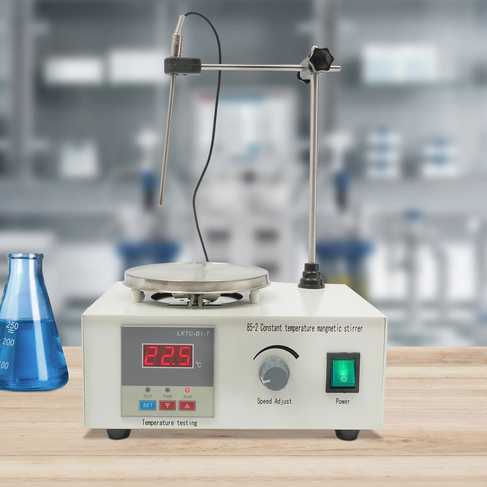 2000ml Magnetic Stirrer Lab Adjustment Range 0-99℃ Heating Plate Stirrers With Temperature Control Panel