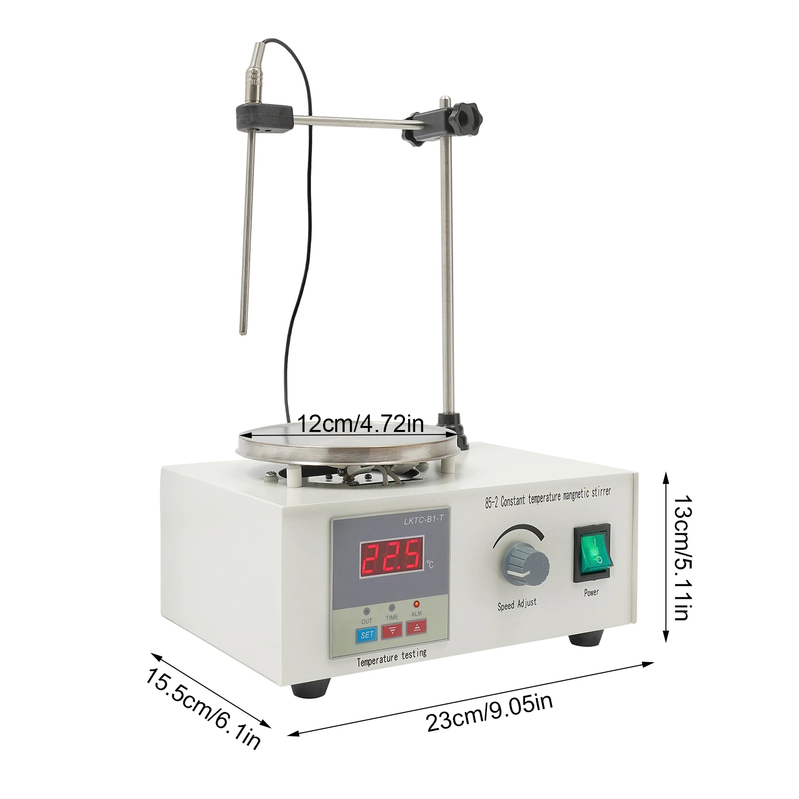 2000ml Magnetic Stirrer Lab Adjustment Range 0-99℃ Heating Plate Stirrers With Temperature Control Panel