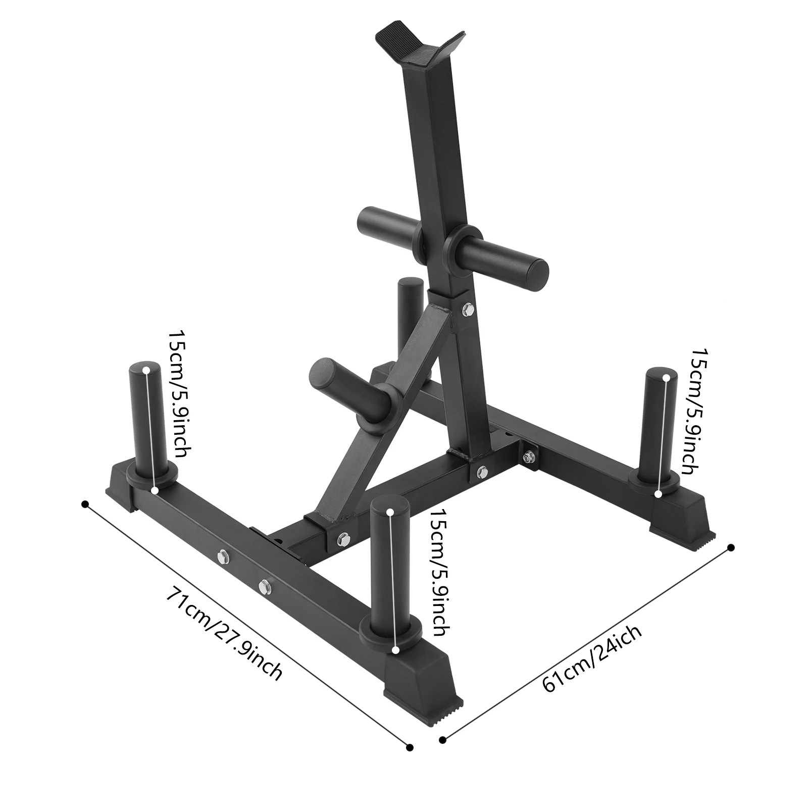 Weight Plate Holder Rust-Proof Weight Plate Bearing Rack Space Saving Vertical Weight Plate Bearing Rack for Home/Gym