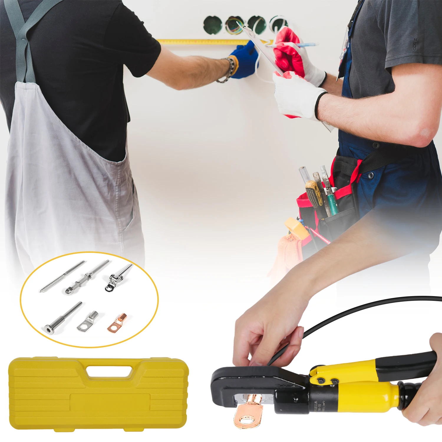 Hydraulic Clamp Home Hydraulic Crimping Tool DIY Cable Wiring Crimping Plier Cordless Hydraulic Press Manual hydraulic pliers