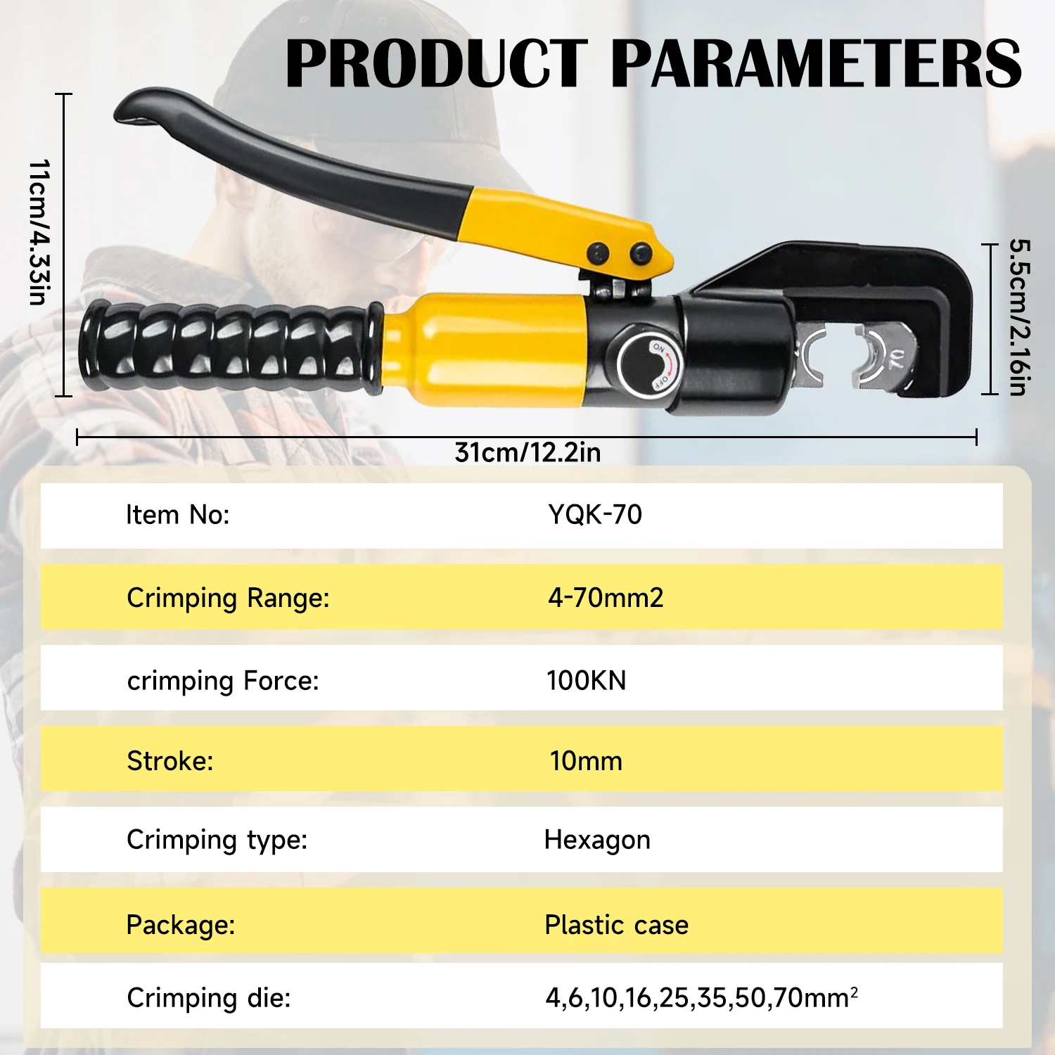 Hydraulic Clamp Home Hydraulic Crimping Tool DIY Cable Wiring Crimping Plier Cordless Hydraulic Press Manual hydraulic pliers