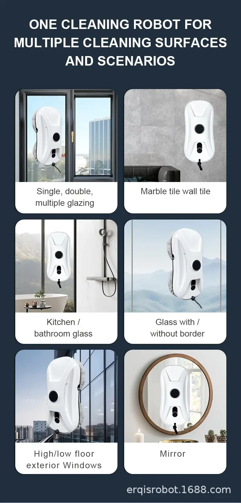 DIVEDEER RA2-02 Intelligent Window Cleaner Bi-directional Double Spray New Window Cleaner Automatic Dual Spray Mini-Type Machine