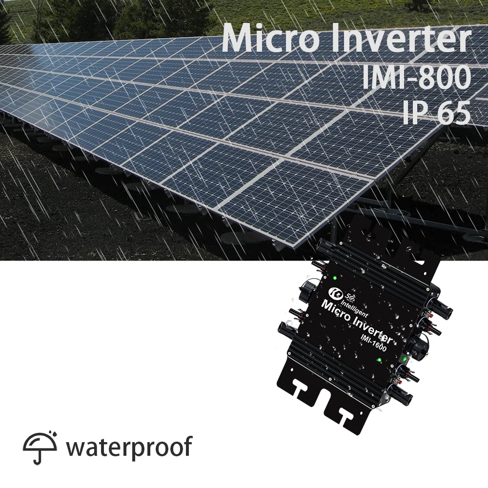 1600Watt Grid on MPPT Solar Inverter with WiFi 22-50VDC IP65 Micro Converter 230V AC Residential For Solar Panel PV Power System