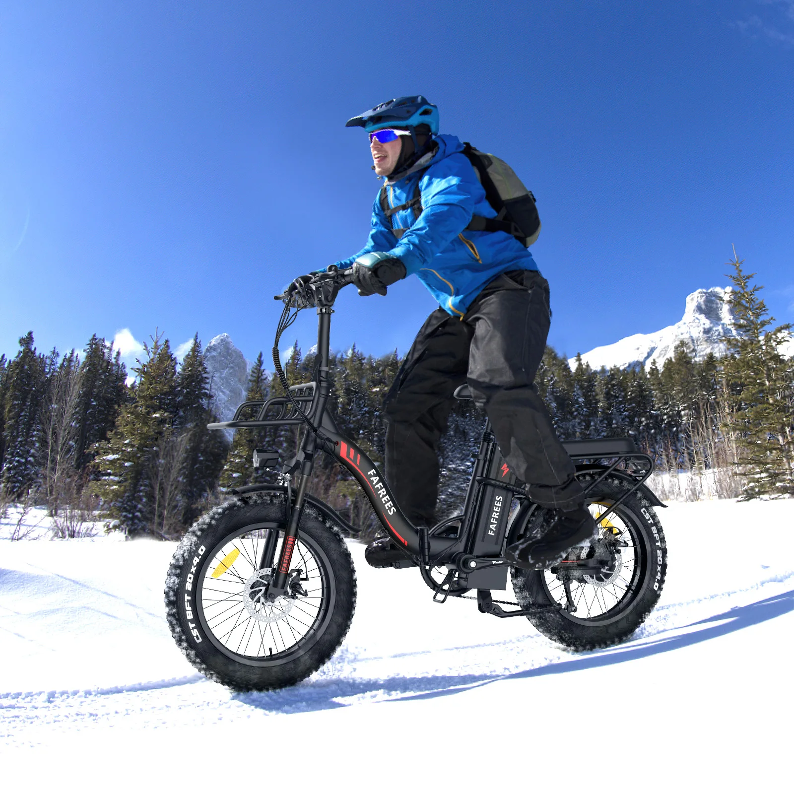 Fafrees F20 Max Folding Electric Bicycle Adults 20x4.0 inch Fat Tire Mountain bike with 48V 30Ah Battery 110-150km Range