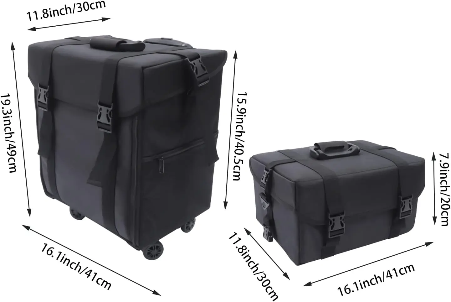 Cosmetic Case Hairdressing Case Trolley 2 in 1 Makeup Box and Travel Case Professional Cosmetic Case with 8 Drawers