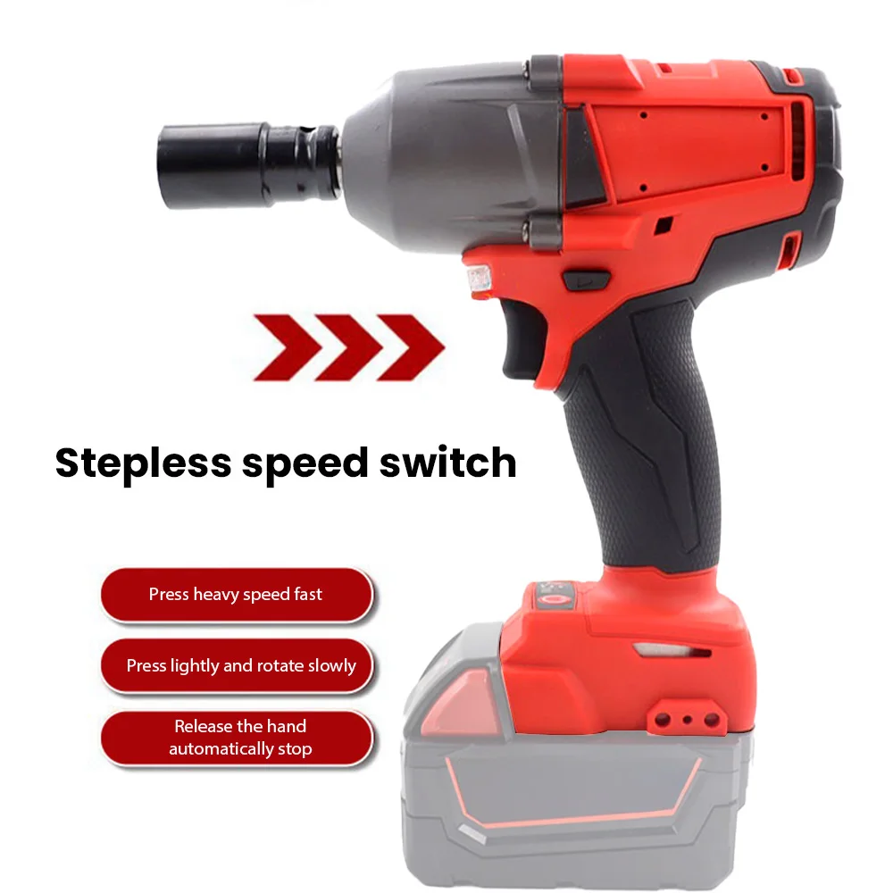 1300NM Large Torque Cordless Wrench Brushless Electric Impact Wrench Repair Power Tools Car Truck