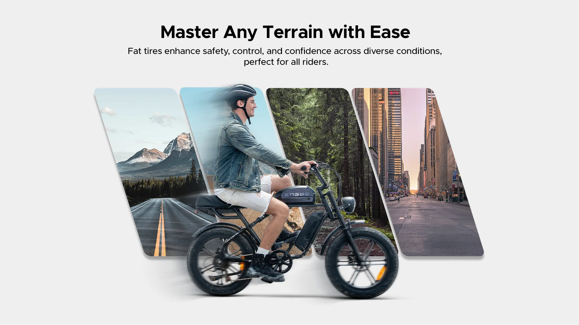 Adult Electric Bike 250W Motor 20” Fat Tire E-bike 48V 15.6AH+13AH Dual Battery Hydraulic Brake Full Suspension ElectricBicycle