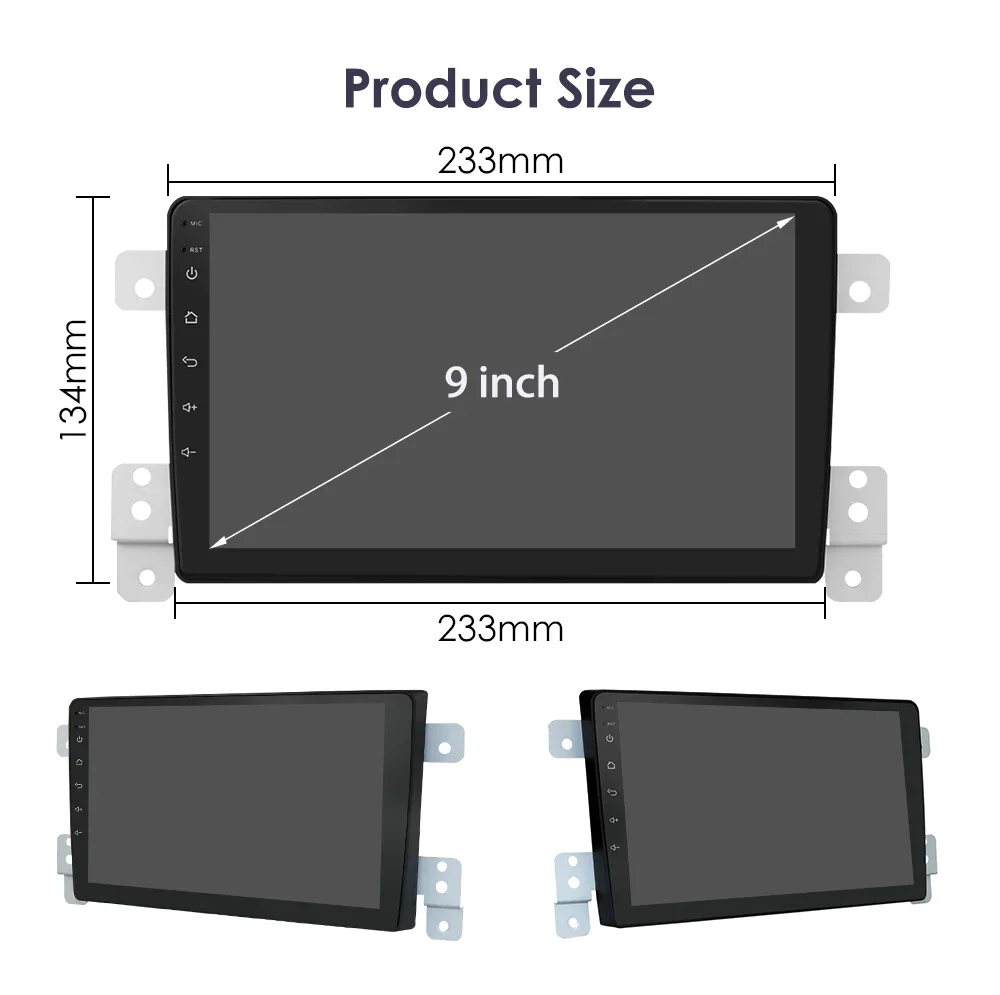 Hizpo 2Din 9inch Android13 Car Radio for Suzuki Grand Vitara 3 2005 - 2015 4G BT Auto CarPlay GPS RDS DSP UI7862 Multimedia