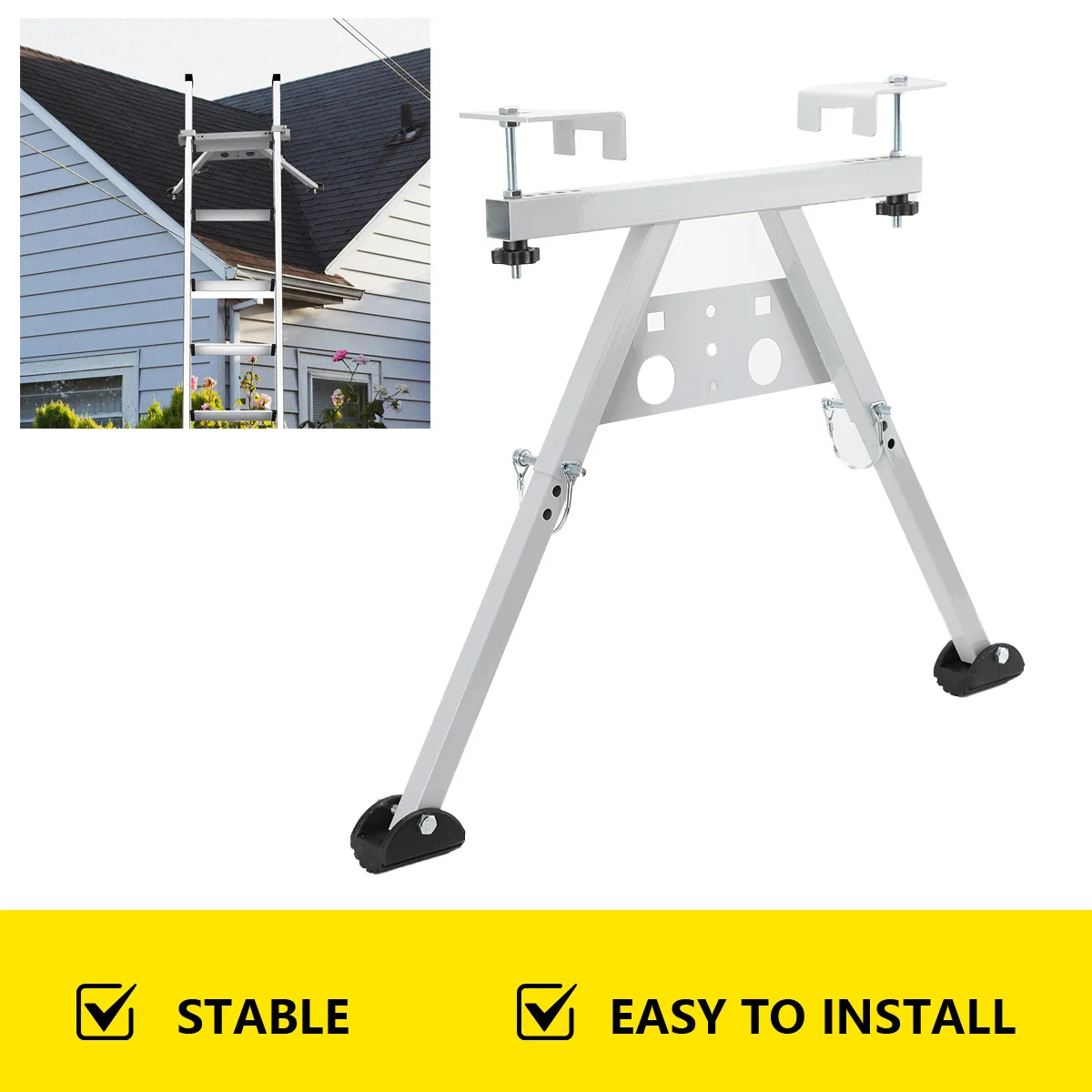 Ladder Standoff for Roof Steel Anti-Slip Ladder Standoff for Roof Adjustable Ladder Accessories for Multipurpose Use Easy