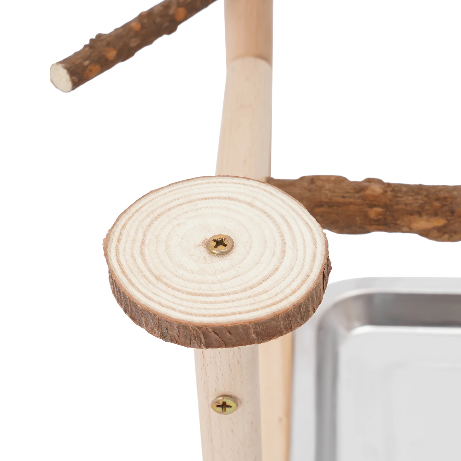 Parrot Bird Play Stand, Wooden Bird Playing Stand, Bird Playground with Ladder and Swing