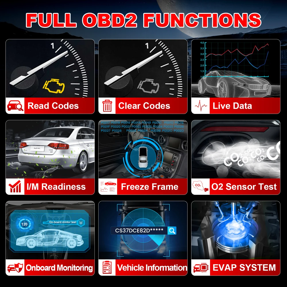LAUNCH X431 CR300 OBD2 Scanner Auto Car Code Reader DTC Lookup Diagnostic Tool Engine Check Free Update Online