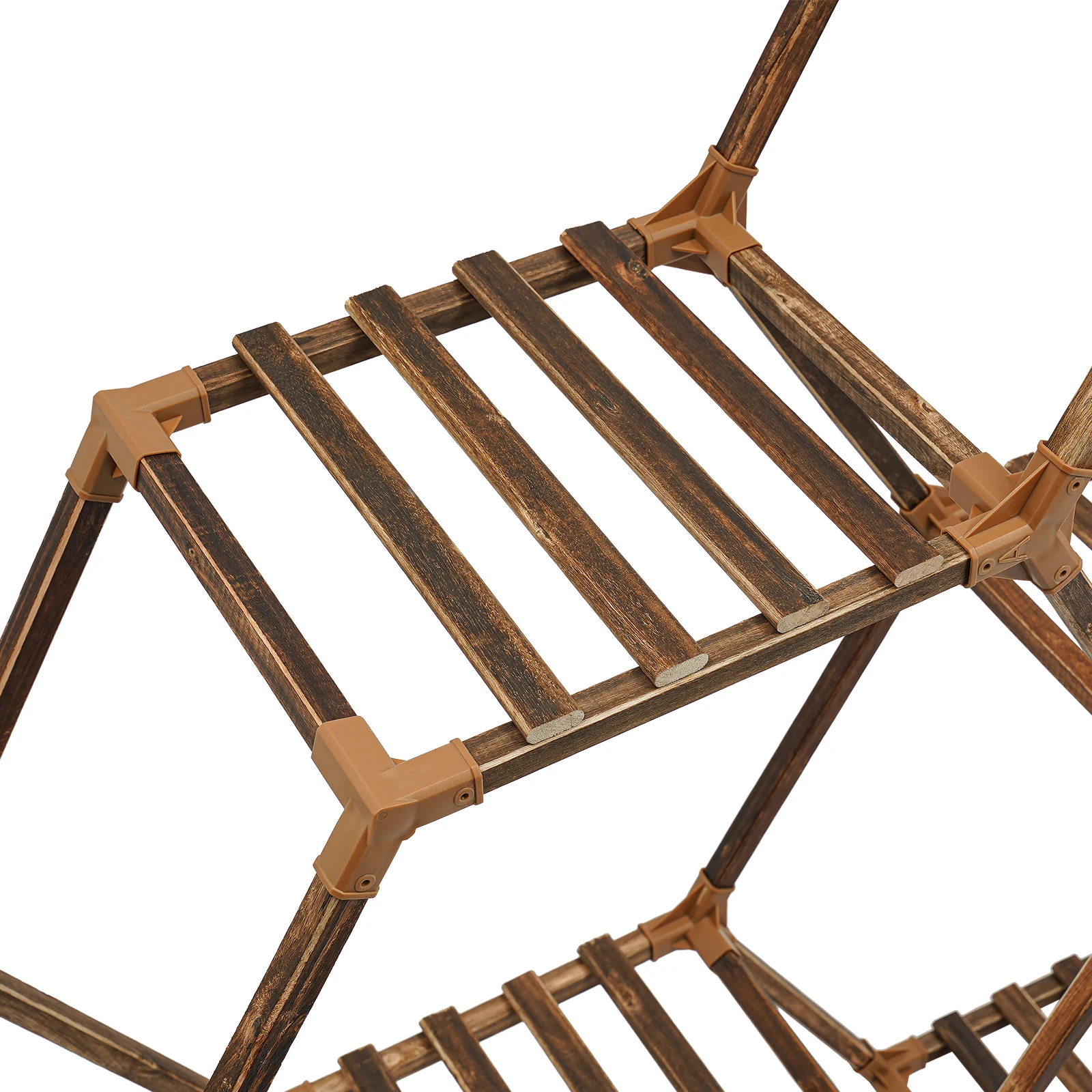 Multi-tier Hexagonal Plant Stand Flower Wood Display Rack Storage Shelf Plant Shelves For Living Rooms Balconies 231*25*97cm