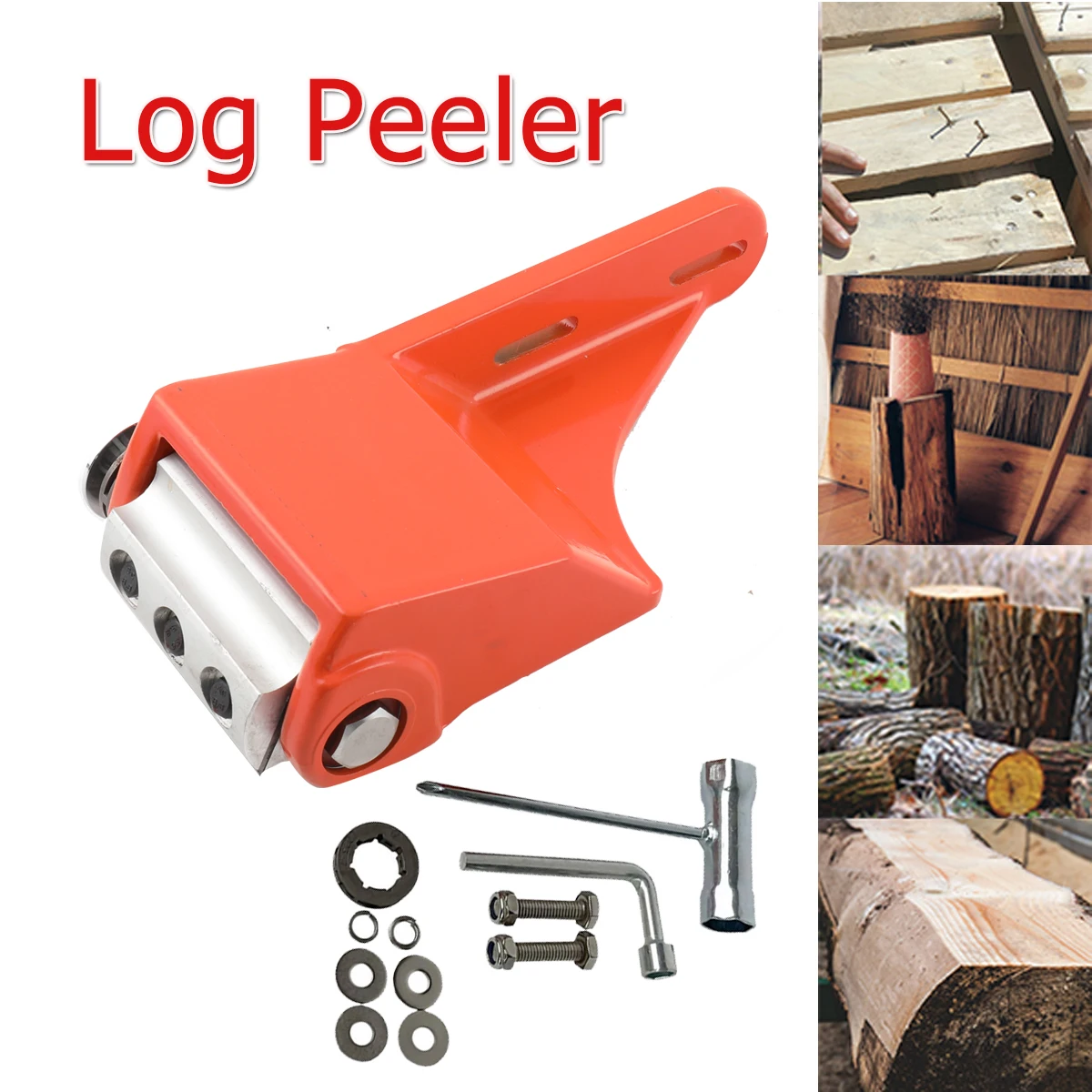 Peeling Machine Log Peeler Wood Debarker Chain Saw Chain Drive Log Debarker Blade Shaft Chainsaw Debarking Attachment