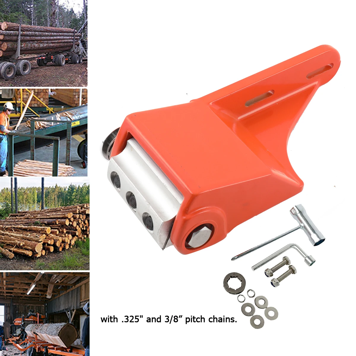 Peeling Machine Log Peeler Wood Debarker Chain Saw Chain Drive Log Debarker Blade Shaft Chainsaw Debarking Attachment