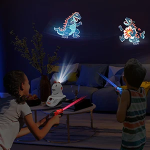 CSTAG Projector Duck UFO Hunting Shooting Game Kids Gifts Toy For Boys Laser Tag Infrared Mini Pistol Guns Battle Game Indoor