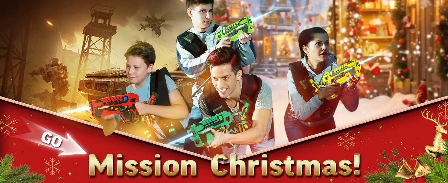 CSTAG Projector Duck UFO Hunting Shooting Game Kids Gifts Toy For Boys Laser Tag Infrared Mini Pistol Guns Battle Game Indoor