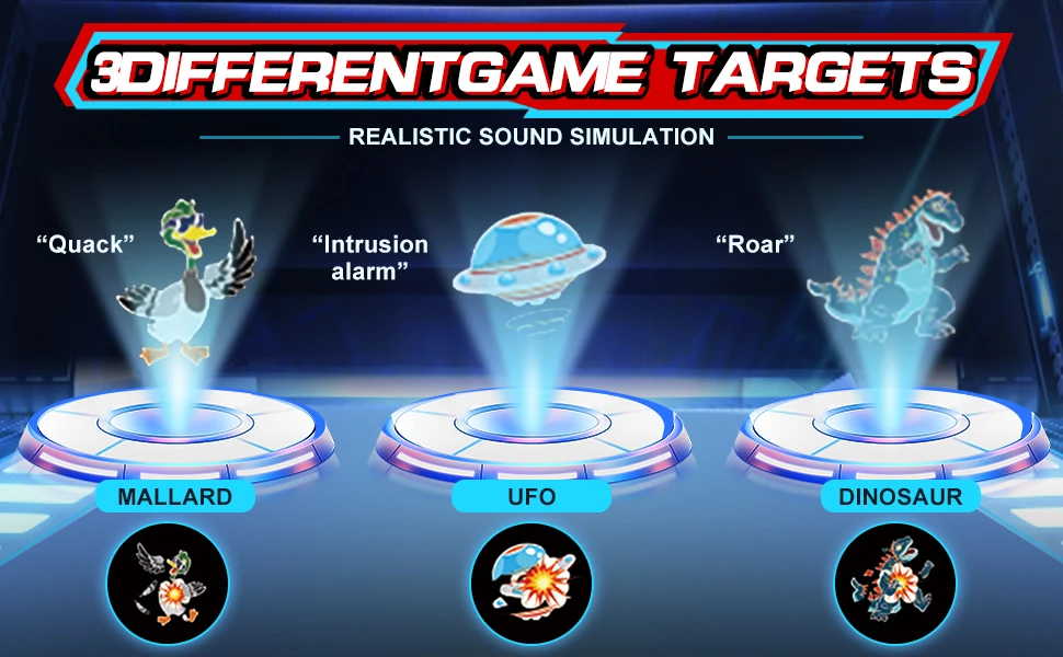 CSTAG Projector Duck UFO Hunting Shooting Game Kids Gifts Toy For Boys Laser Tag Infrared Mini Pistol Guns Battle Game Indoor