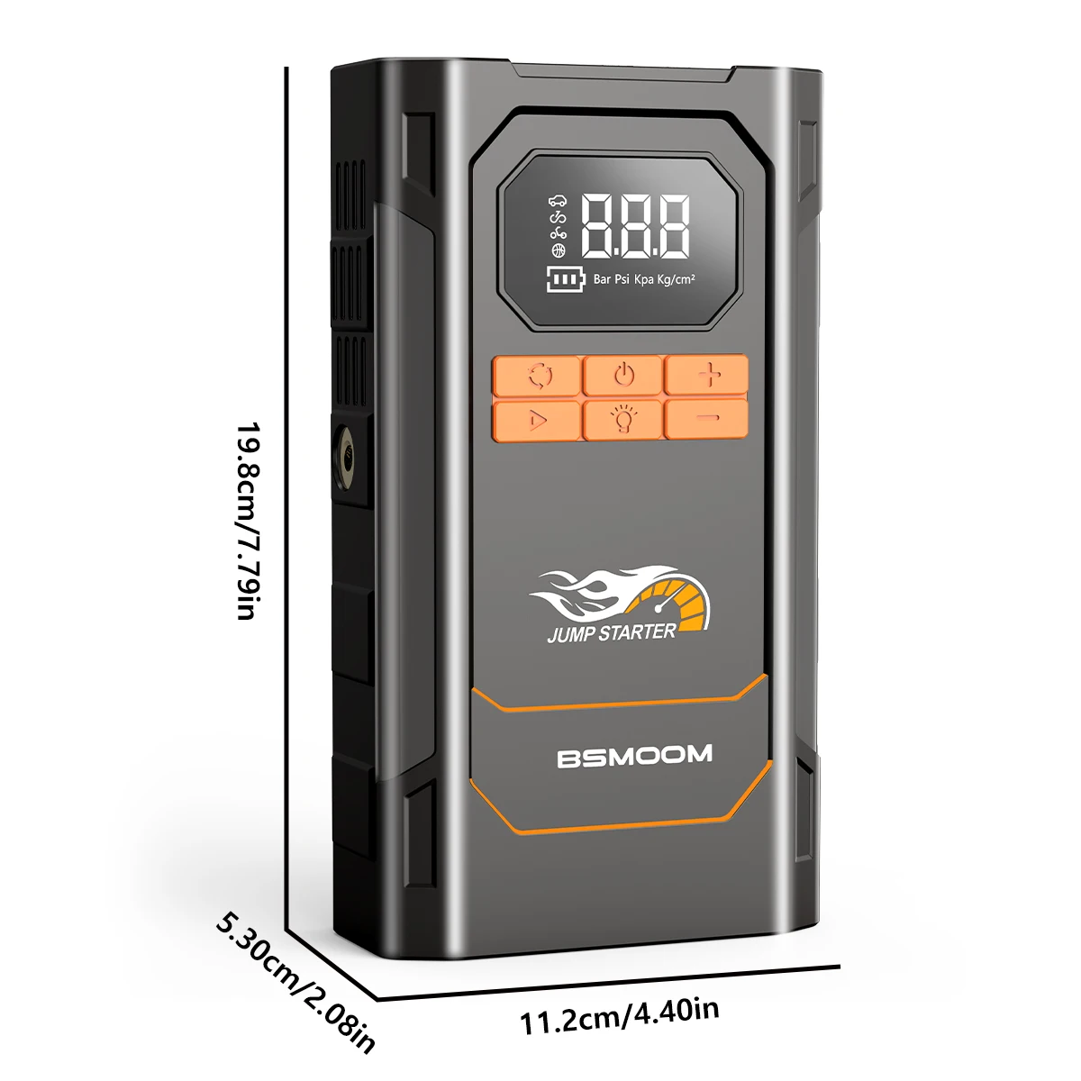 YUSMAN 5000A Peak Car Jump Starter, 150PSI Air Compressor, Portable Flashlight, Power Bank for 12V Cars