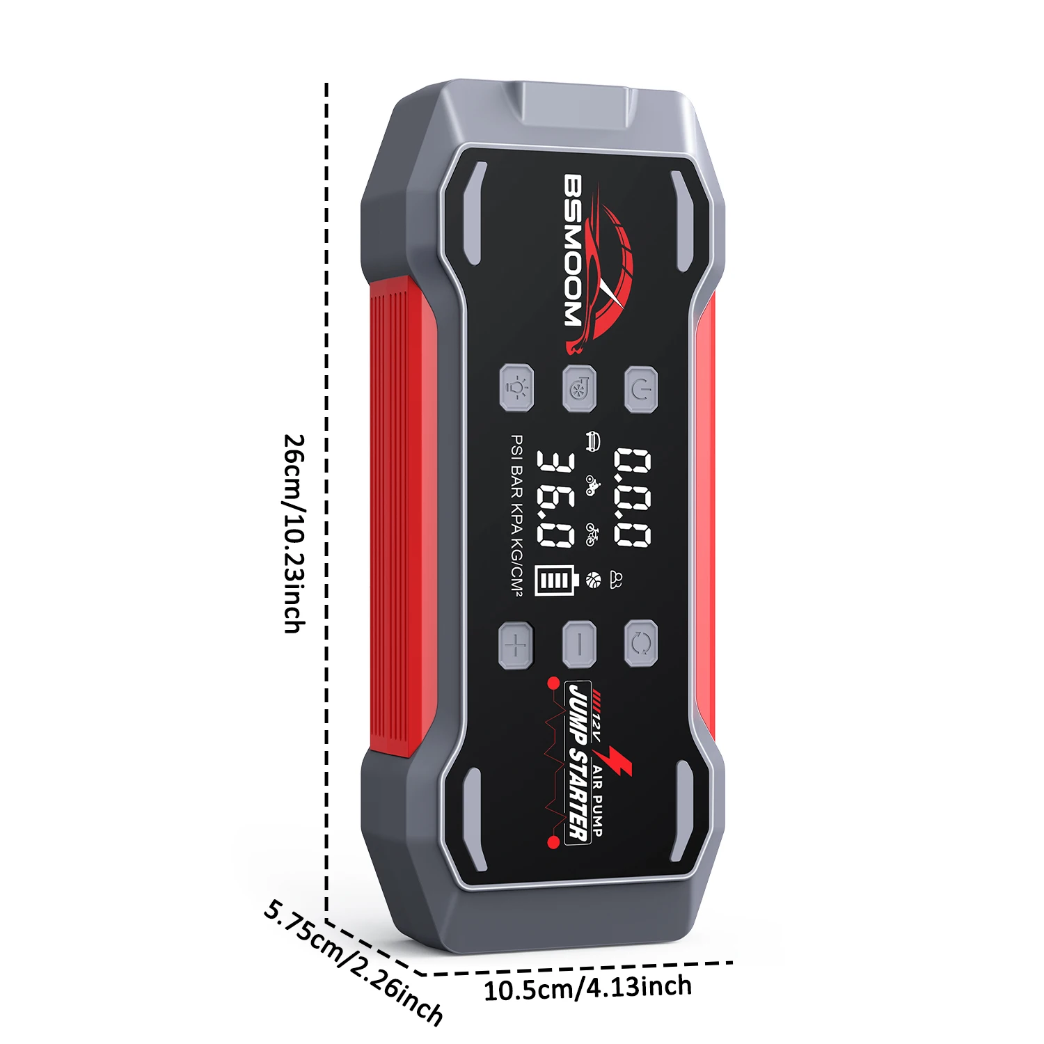 YUSMAN 5000A Peak Car Jump Starter, 150PSI Air Compressor, Portable Flashlight, Power Bank for 12V Cars