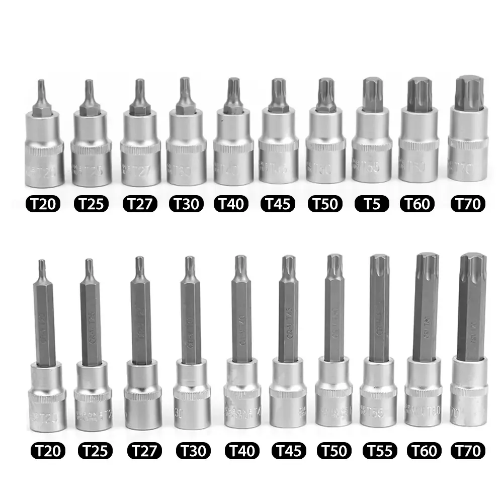 32pc Socket Wrench Set interior Torx nuts Bits Car tool set 1/2 inch Tool Nut screw Auto Repair Tool Female Drill Bit Wrench Set