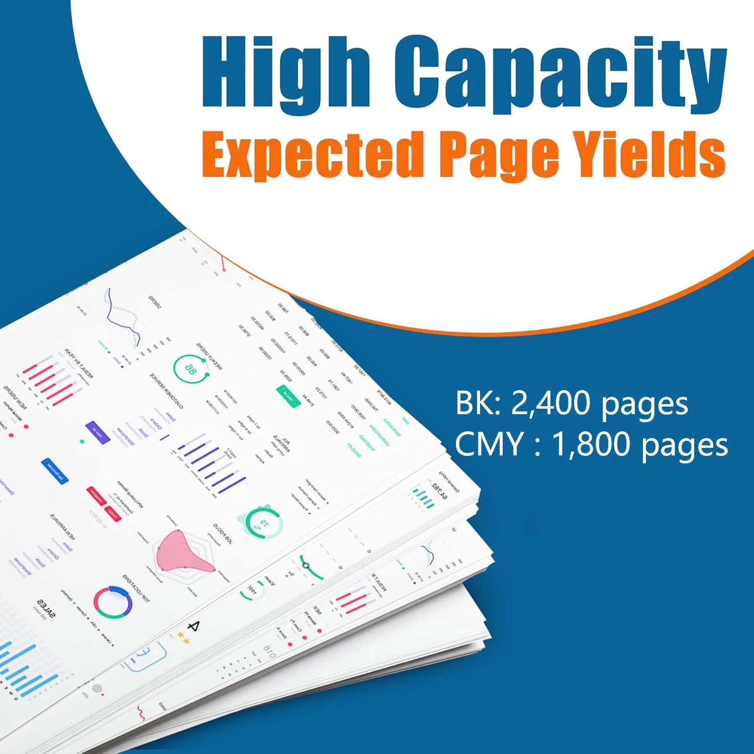 Jhaan 125A Toner Cartridges Compatible with HP125A CB540A CB541A CB542A CB543A for HP Color Laserjet CM1312 CP1215 CP1514 CP1515