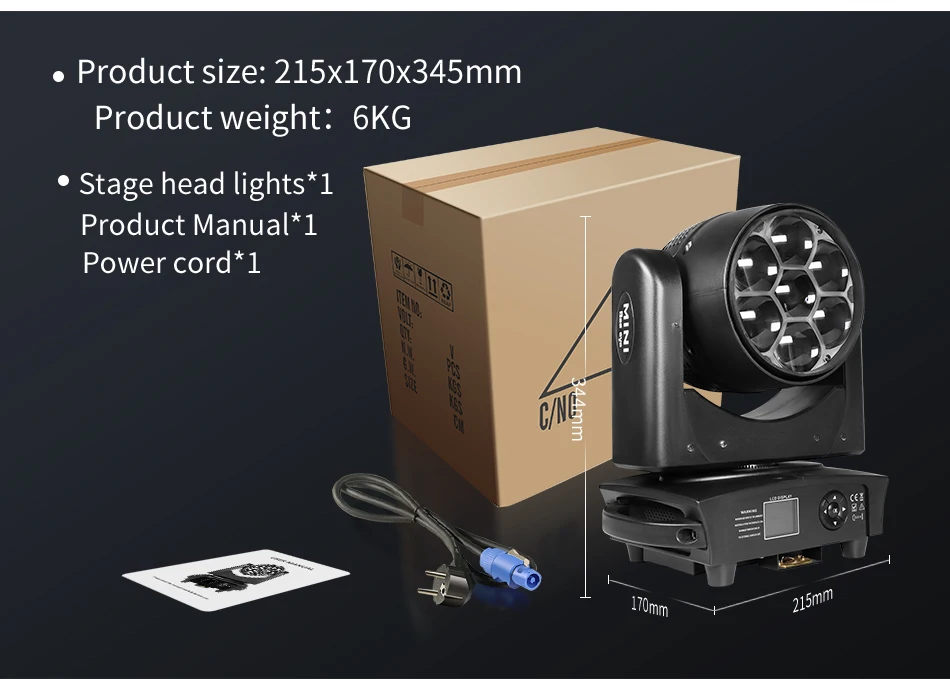Bee Eye 7x40W 4 In1 RGBW LED Beam + Wash Zoom Testa Mobile DMX per NightClub Dj Disco Party Bar Stage Lighting