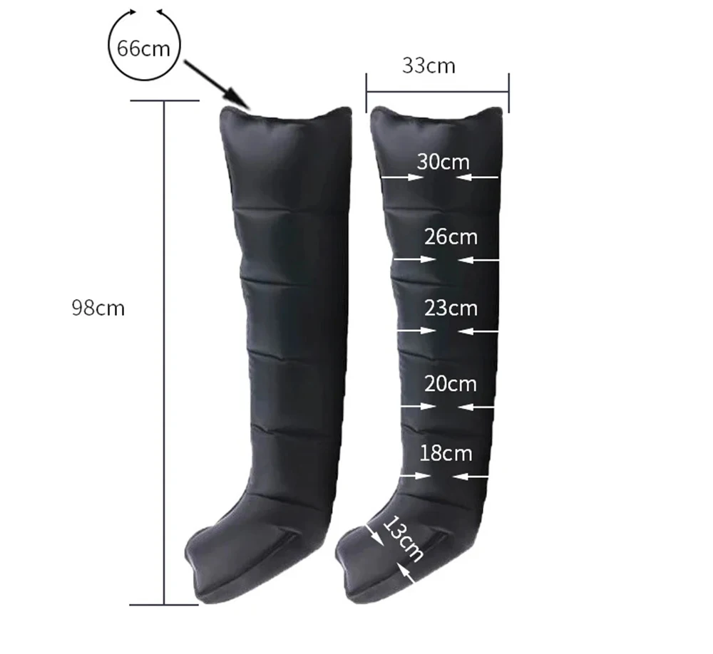 Air Compression Massage System 6 Chambers Whole Body Massager Compression Pump Recovery Boots Foot Leg Massage Machine AirWrap