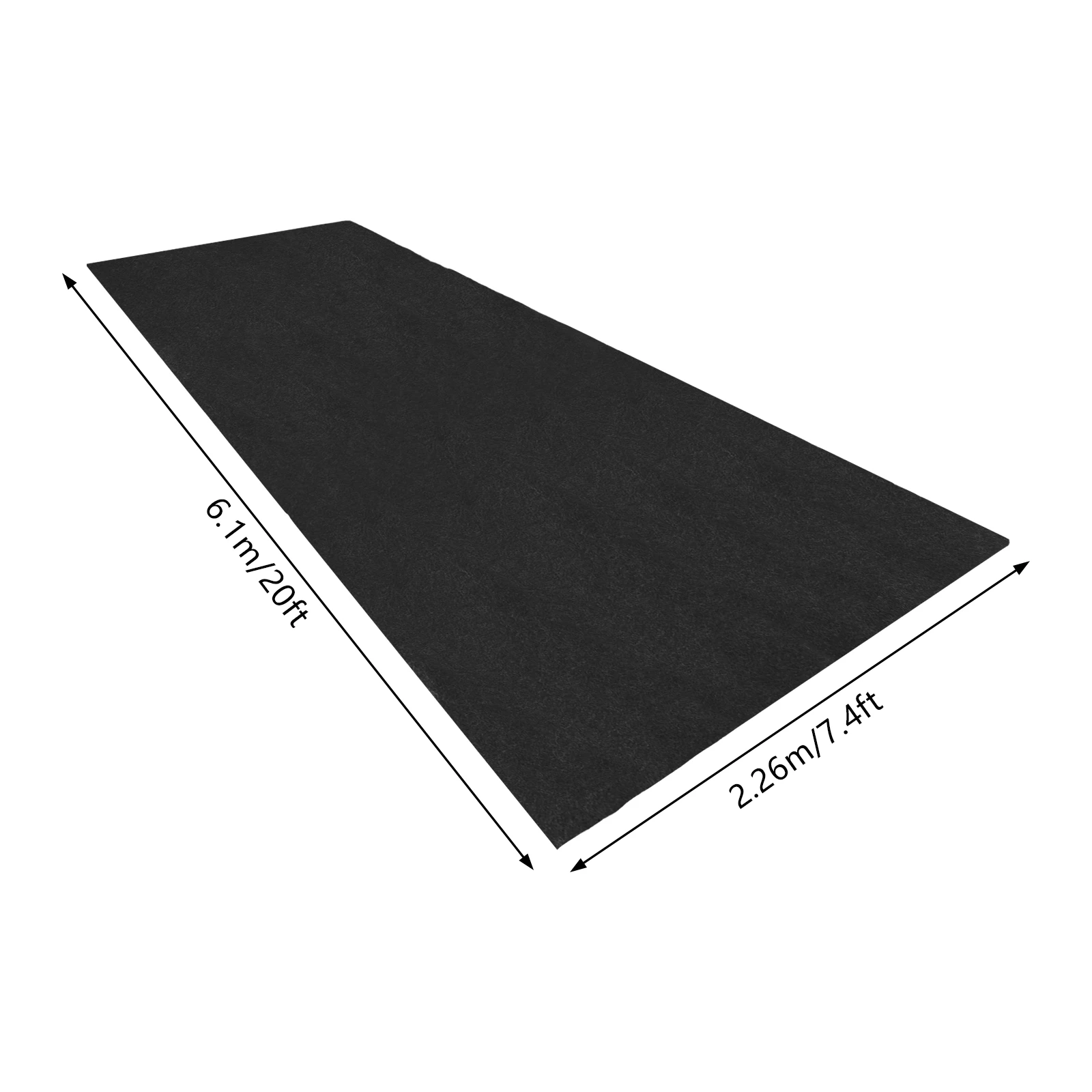 Garage Non-slip Mat Non-woven Cloth PE Dark Grey Waterproof Floor Protection Mat for Garage Warehouse Workshop