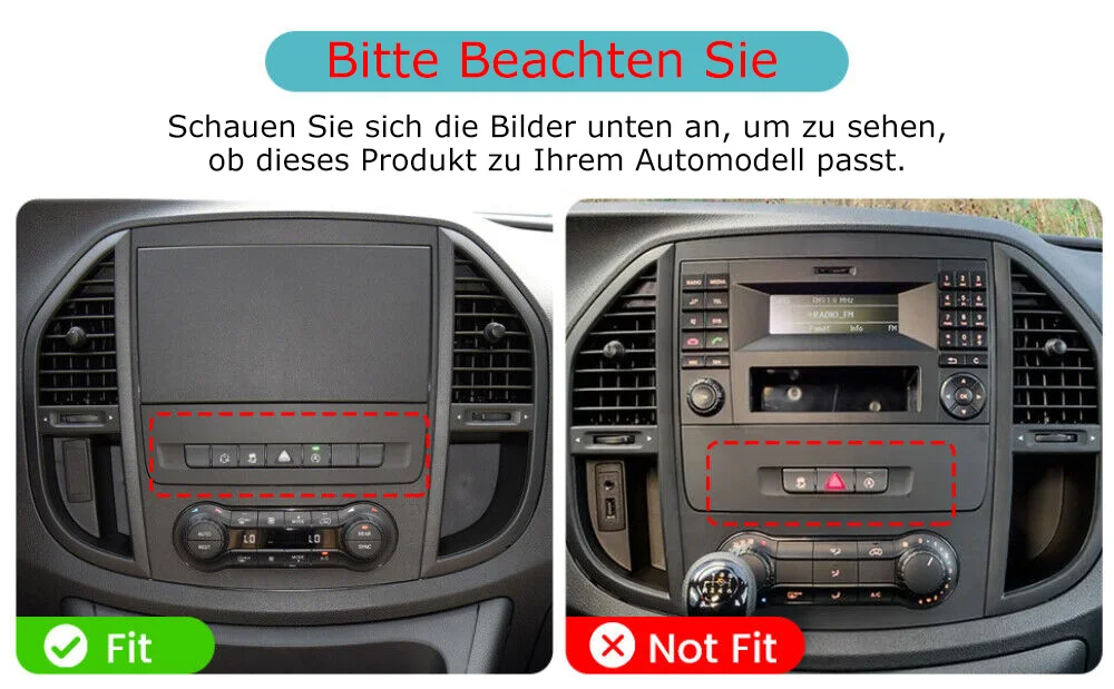 ESSGOO 10.1" Wireless Carplay Android 14 Car Radio For Benz Vito 3 W447 2014-2020 GPS SAT Navi WIFI RDS FM BT Multimedia Player