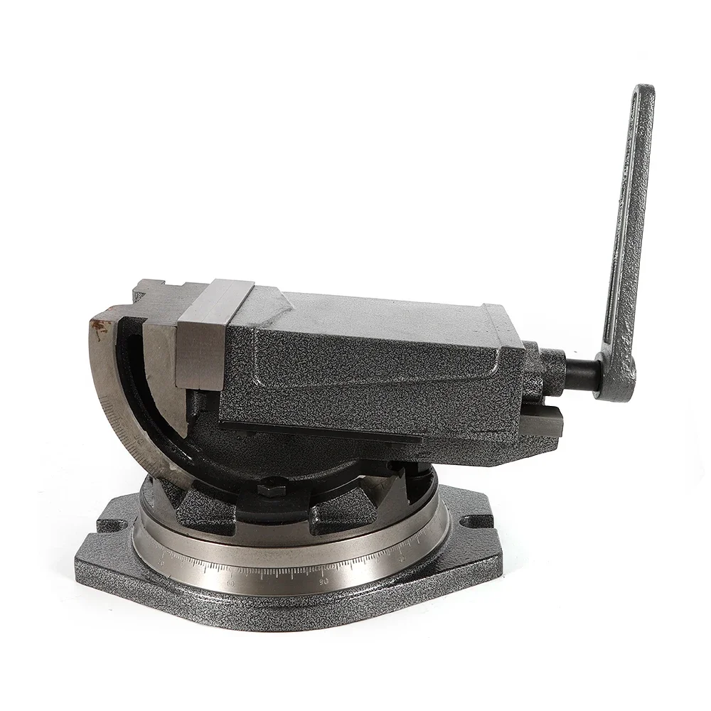 5 Inch Cast Iron Clamp Vise 24KN 360/90° Swivel/Tilt Precision Milling CNC Machine Durable