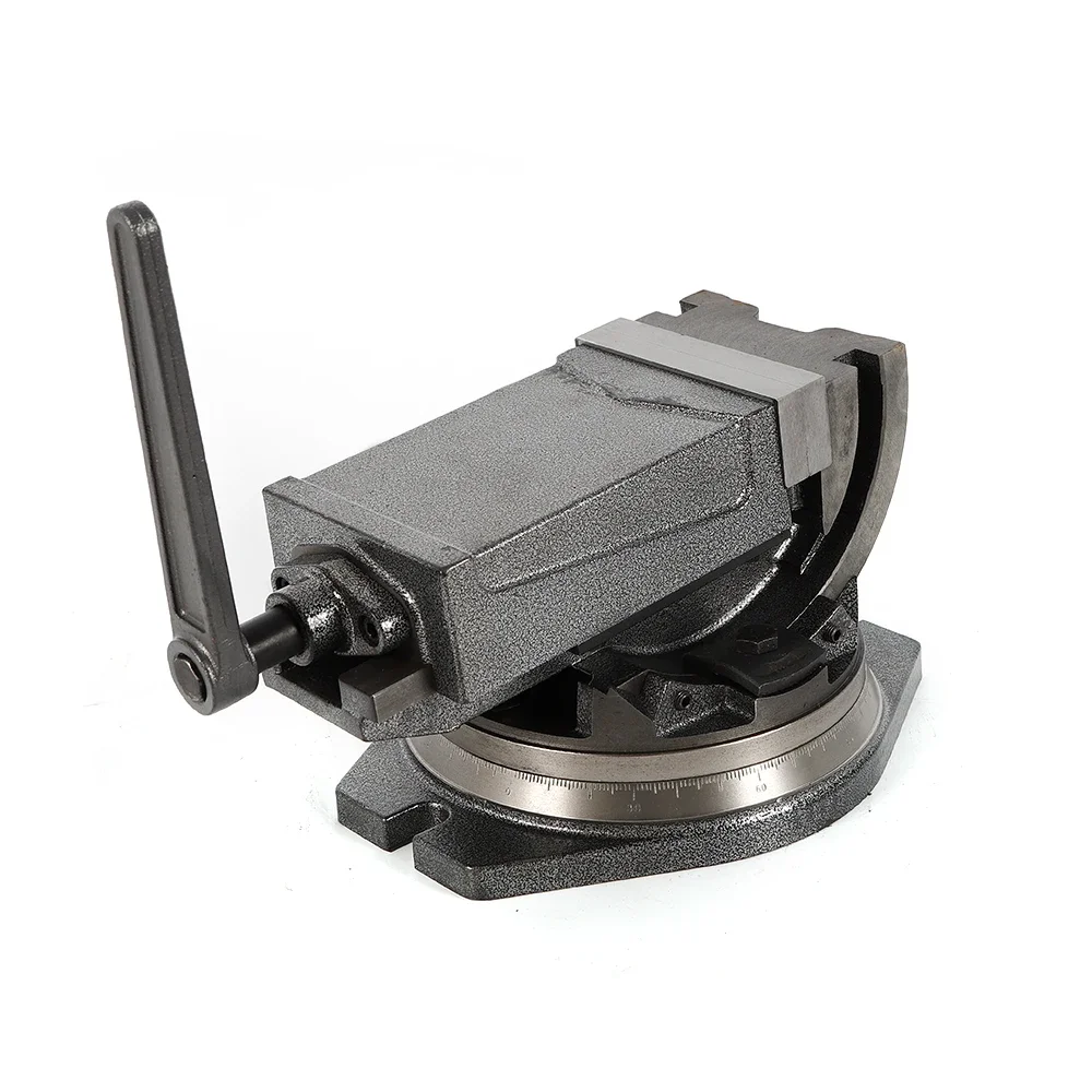 5 Inch Cast Iron Clamp Vise 24KN 360/90° Swivel/Tilt Precision Milling CNC Machine Durable