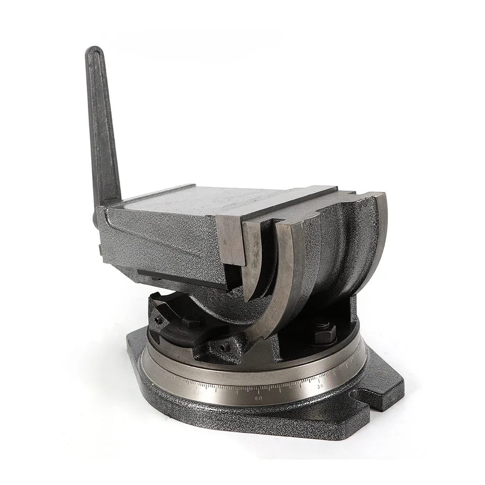 5 Inch Cast Iron Clamp Vise 24KN 360/90° Swivel/Tilt Precision Milling CNC Machine Durable