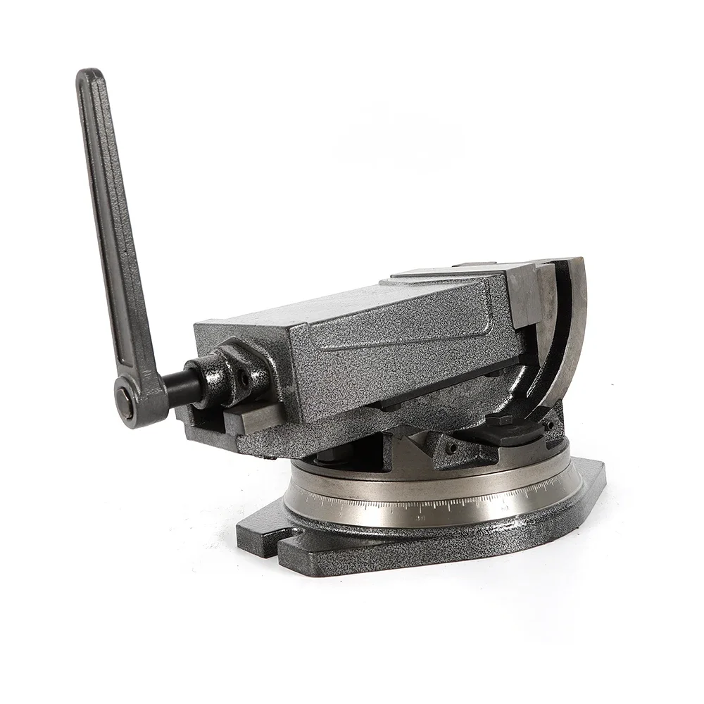 5 Inch Cast Iron Clamp Vise 24KN 360/90° Swivel/Tilt Precision Milling CNC Machine Durable
