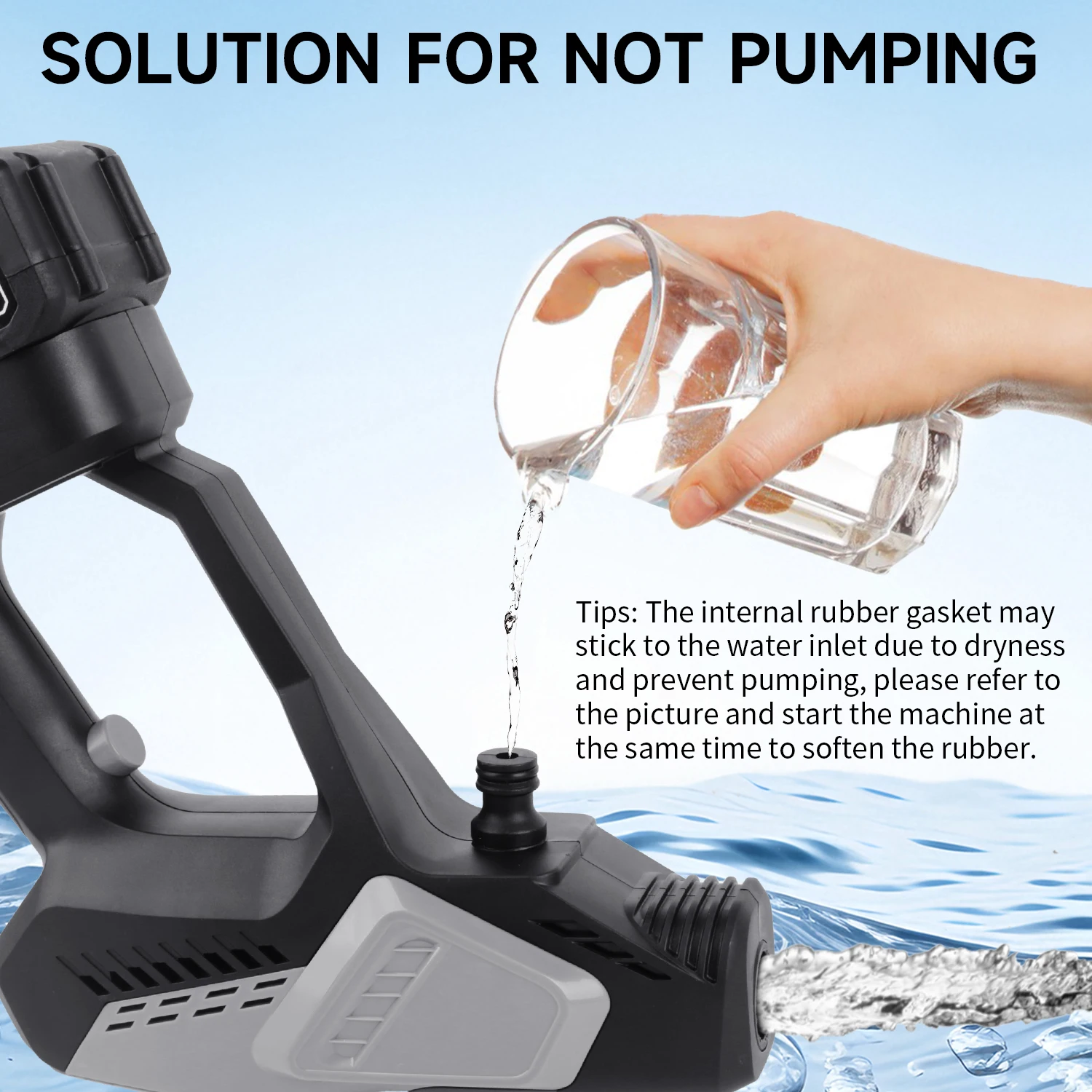 Wireless Car Wash Machine Portable Highpressure Water Gun High-Power Lithium Battery Car Electric Car Wash Machine Household Use