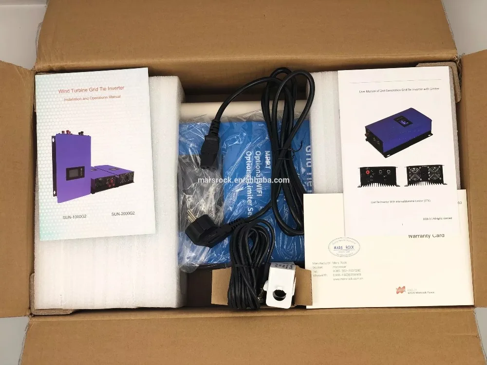 1000W Solar Limit Sensor Grid on Inverter DC 24/48V & AC 230V Built-in WiFi with LCD Display Household Solar Grid Tie Converter
