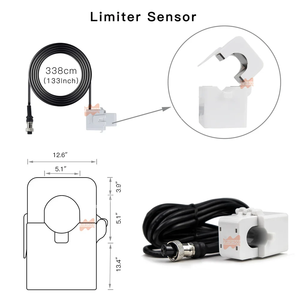 1000W Solar Limit Sensor Grid on Inverter DC 24/48V & AC 230V Built-in WiFi with LCD Display Household Solar Grid Tie Converter