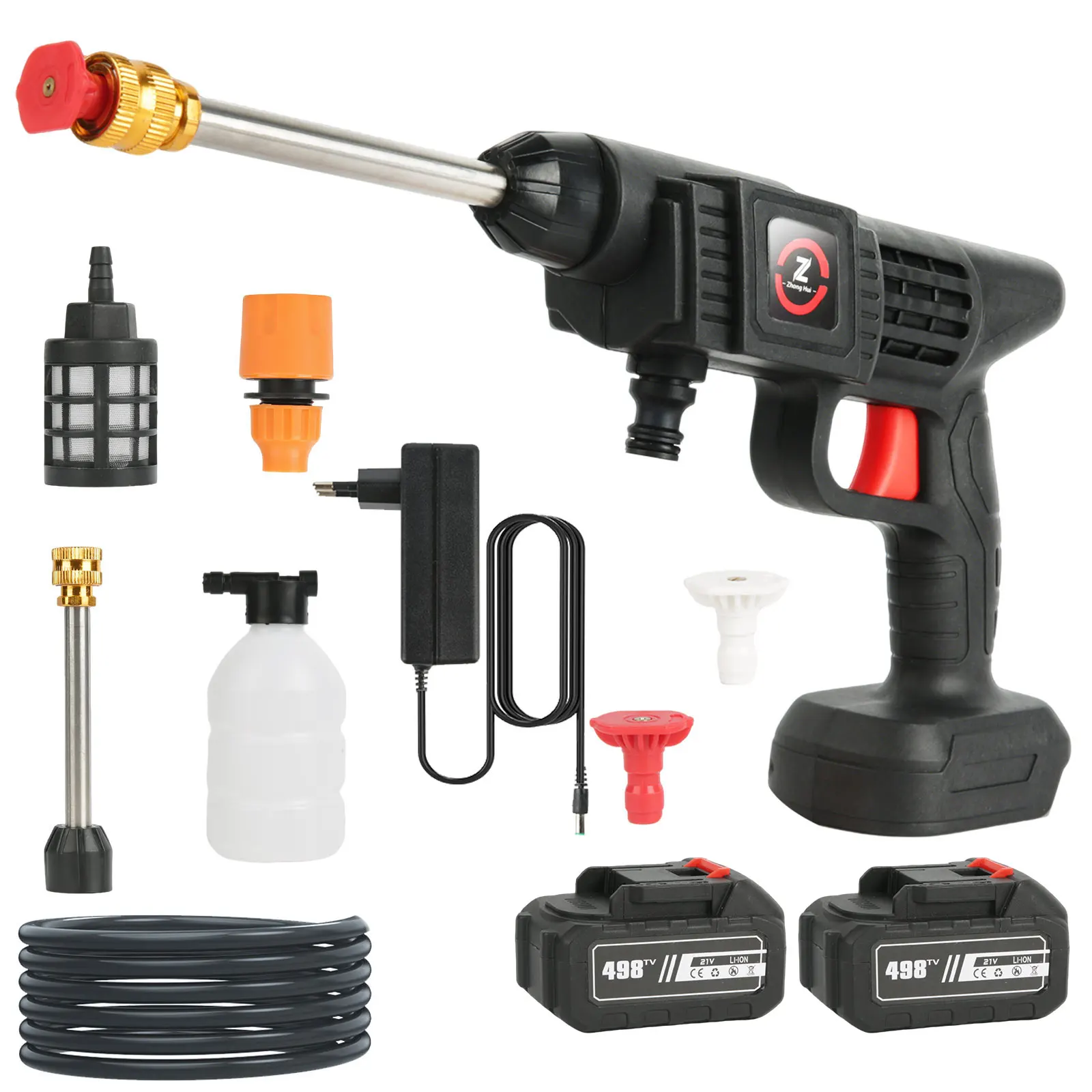 High Pressure Washer 35Bar Spray Water Gun For Cleaning Car Patio Window Lawn Pool Multifunctional puzzle Self Priming Design