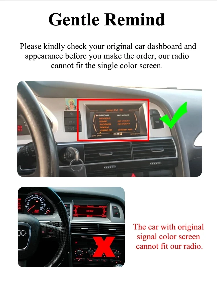 AUTOTOP 8G+128G Android 13 Car Multimedia Player For Audi A6 C6 4F 2005-2012 MMI 2G 3G Carplay Android Auto GPS Navi 4G Wifi BT