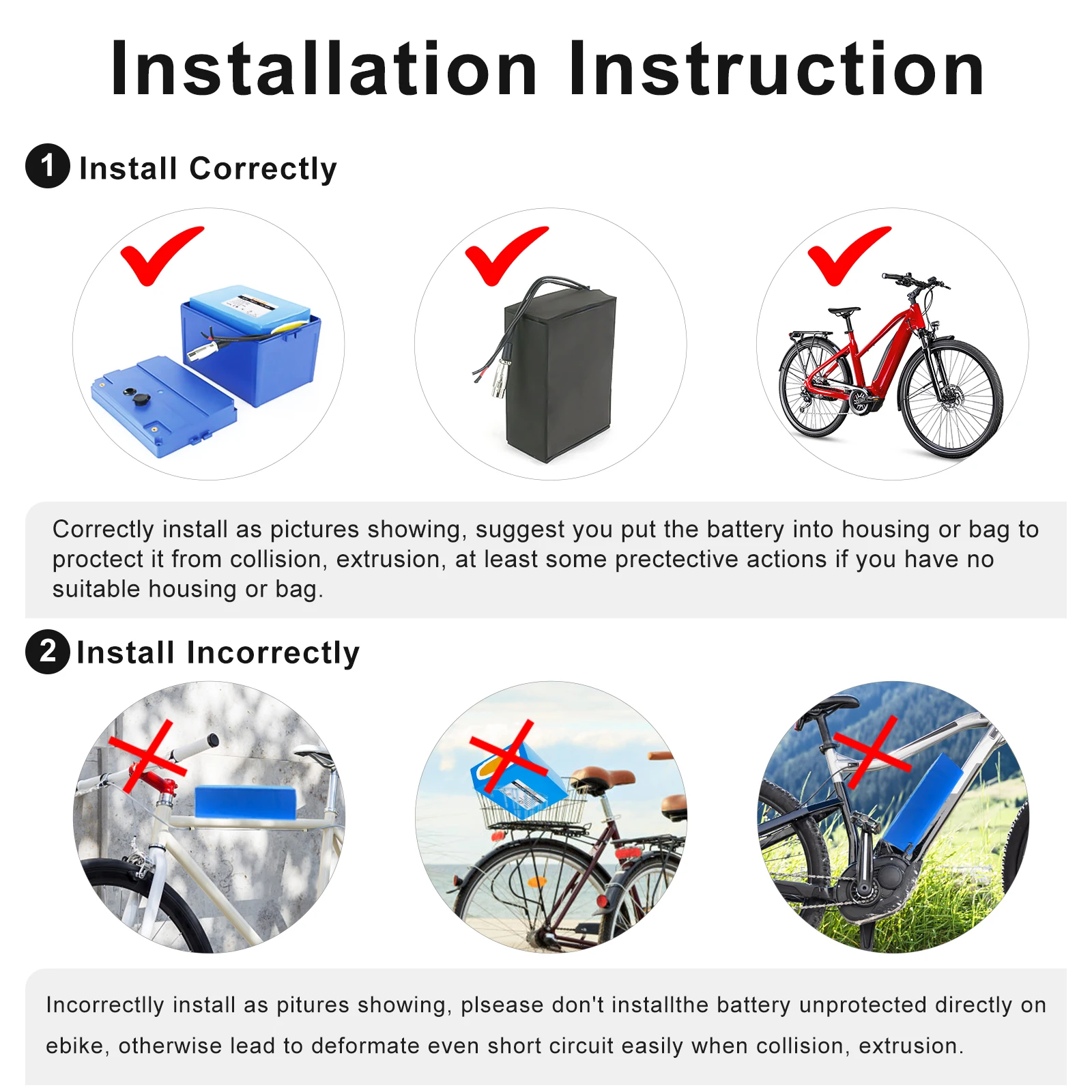48V 20AH Escooter Battery Pack PVC 60V 25AH Rechargeable Battery with 4A Charger for Electric Scooter Vehicle 1500W 2000W 3000W