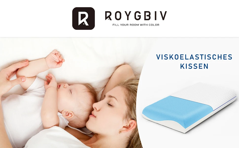 ROYGBIV Memory Foam Pillow-Ergonomic pillow for restful sleep, neck pillow bed supporting neck pillow pillow