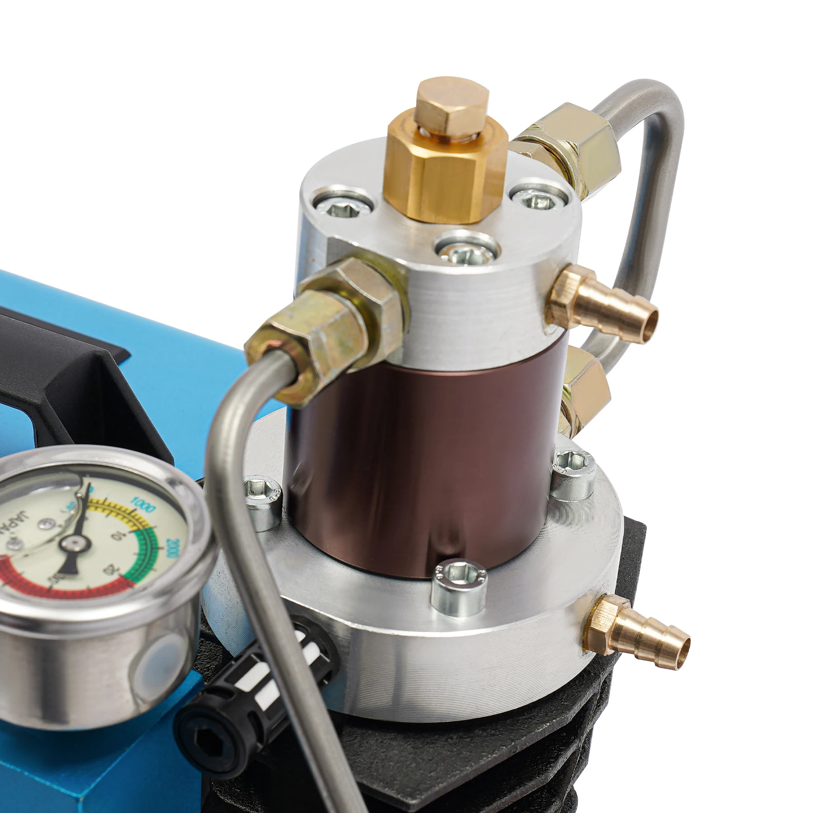 300Bar High Pressure Air Compressor Pump 220V 1.8KW Portable Electric Air Pump Set w/ Oil-Water Separator+Pressure Gauge 2800RPM