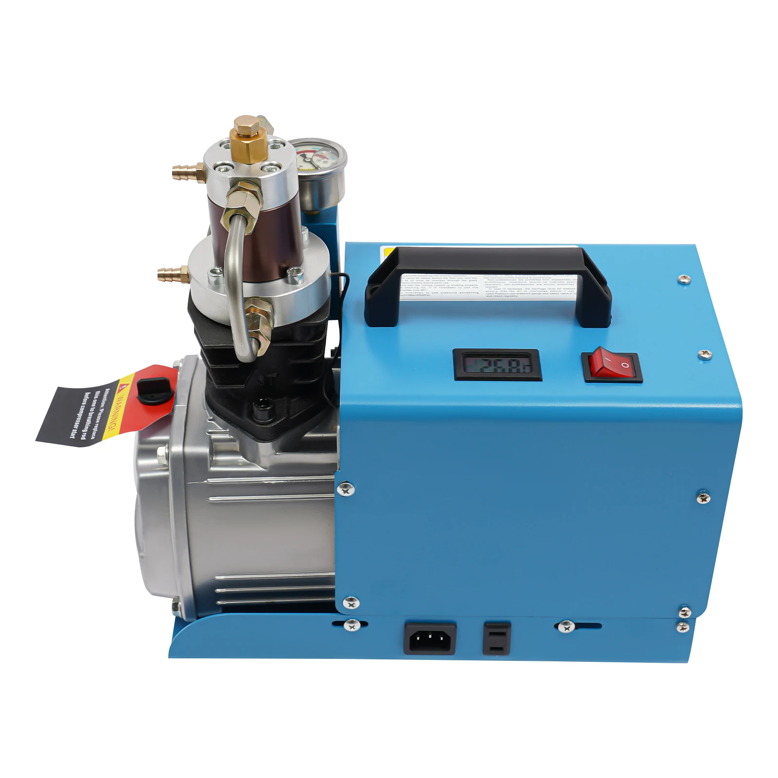 300Bar High Pressure Air Compressor Pump 220V 1.8KW Portable Electric Air Pump Set w/ Oil-Water Separator+Pressure Gauge 2800RPM