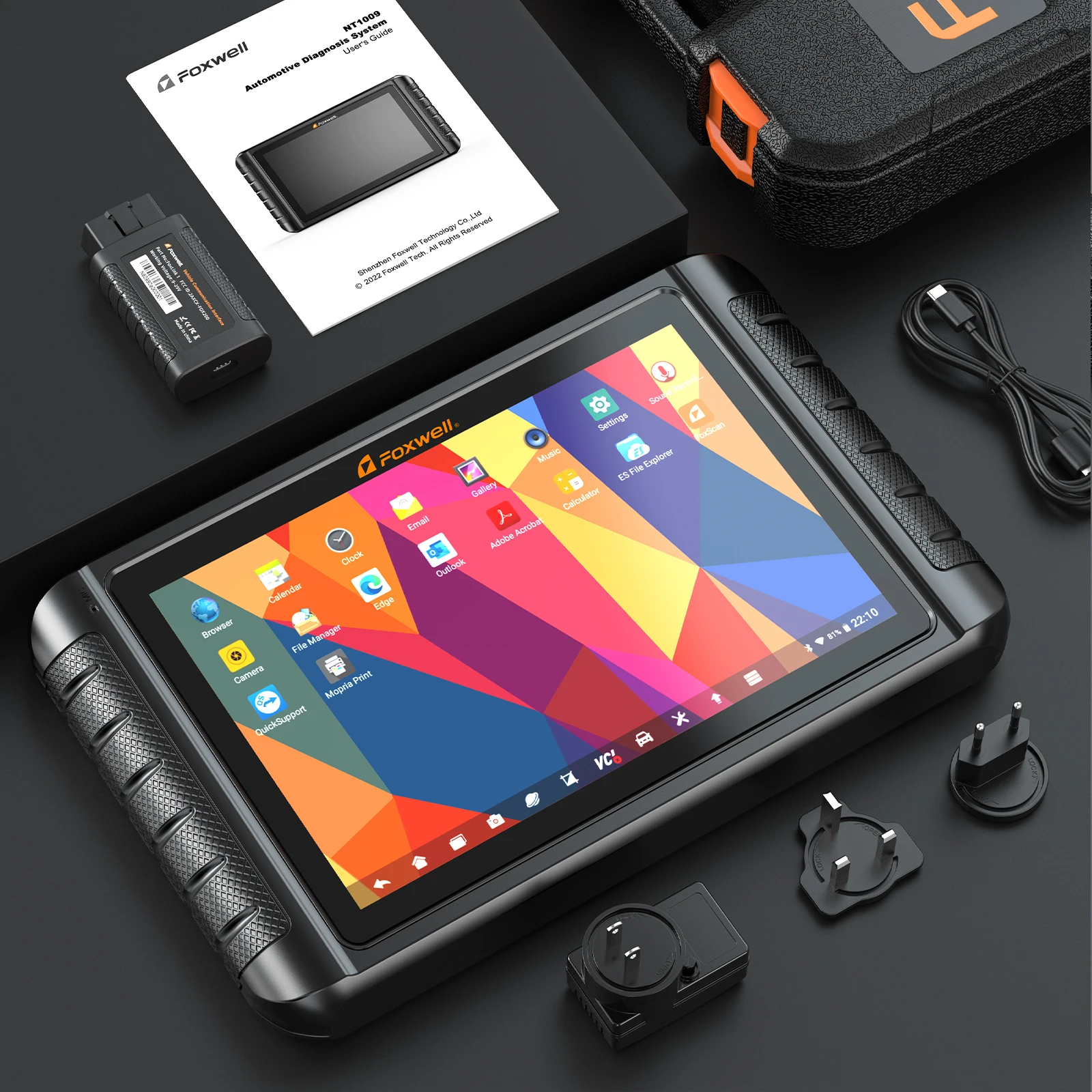 FOXWELL NT1009 Bluetooth Bi-Directional Scan Tool ECU Coding 30+ Reset CAN FD All System Diagnostic Tool 3-Years Free Update