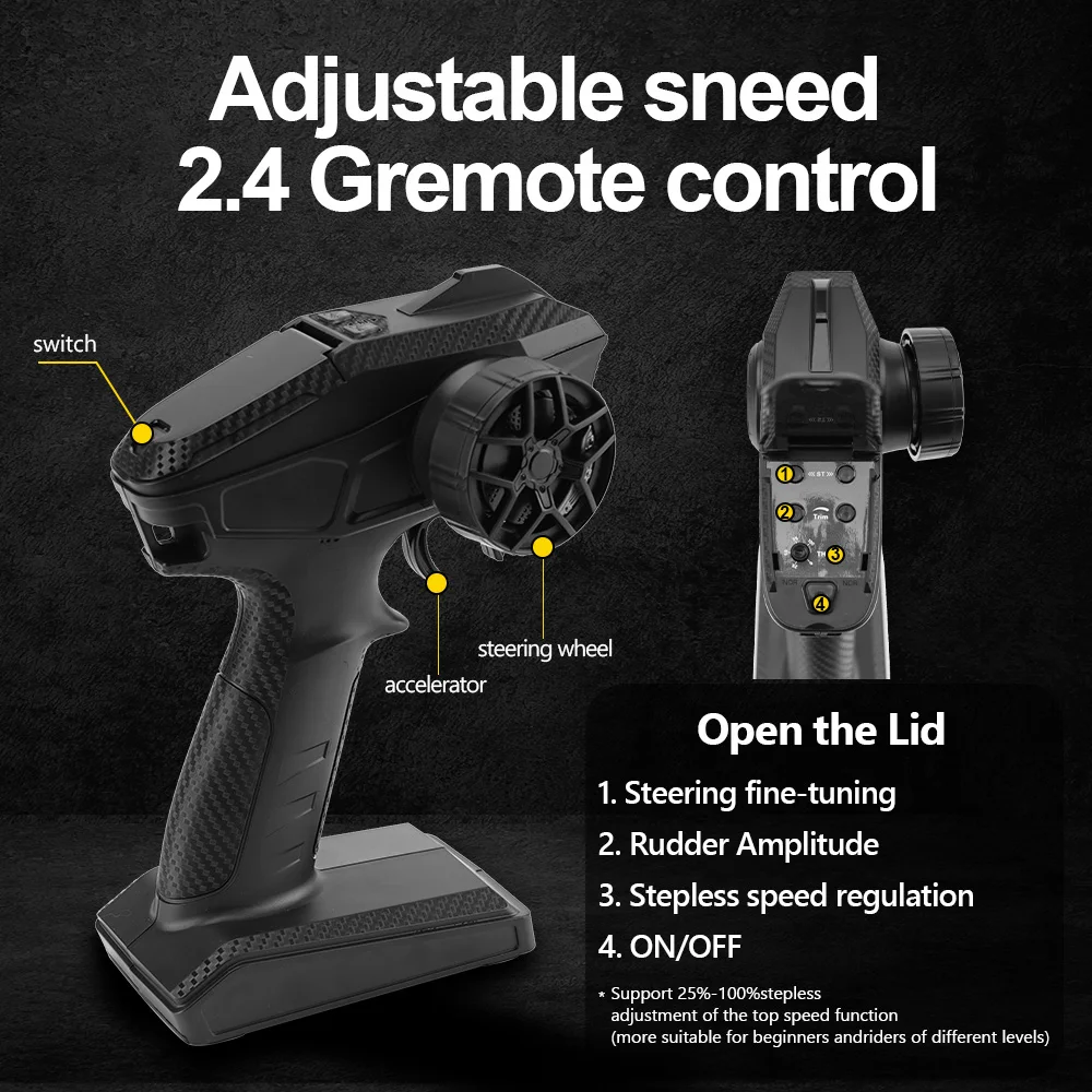 JIUSI WB12 PRO 1/12 Racing Car 4WD 80km/h Brushless 2.4G Remote Control Car Competitive Off-road Car All Terrain Vehicle
