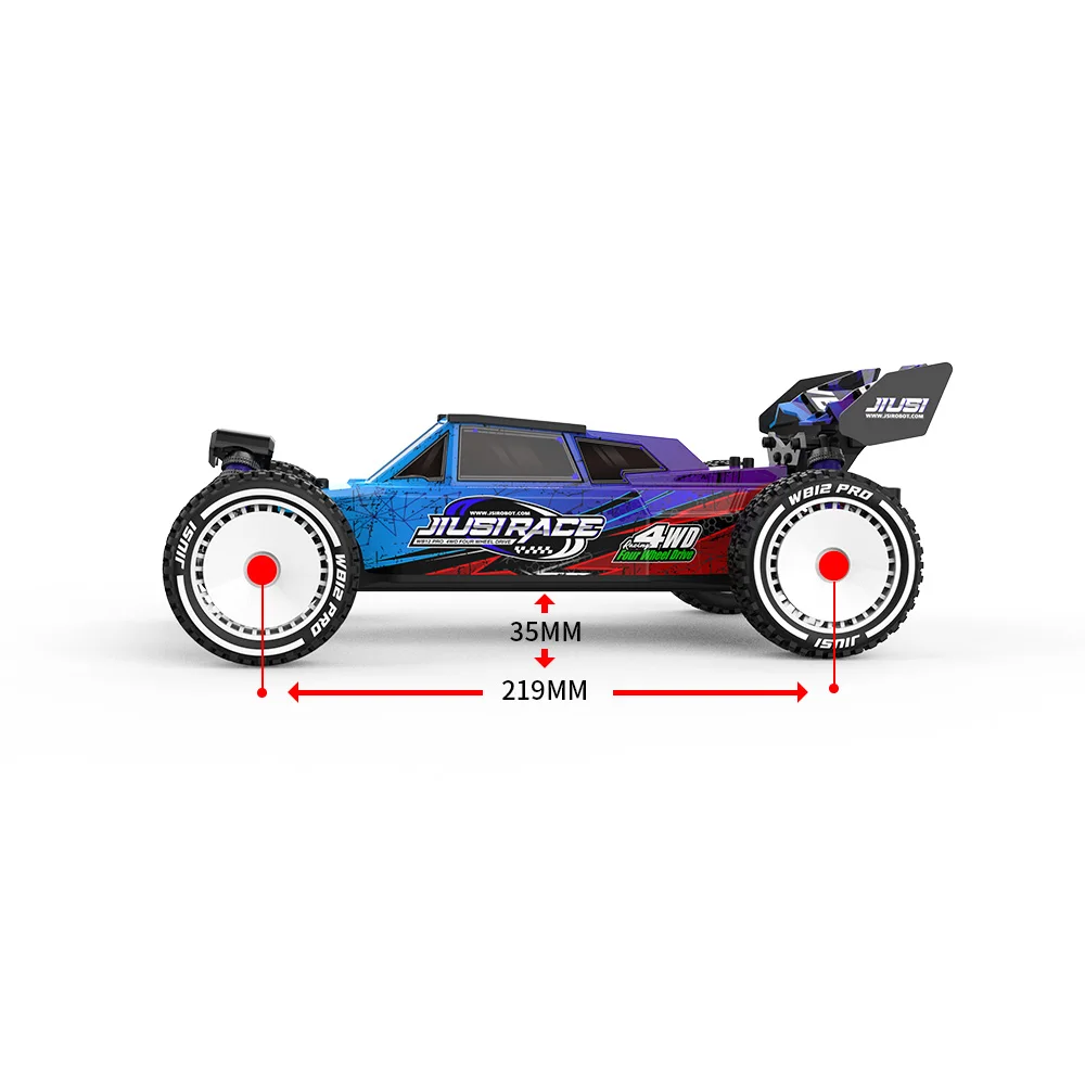 JIUSI WB12 PRO 1/12 Racing Car 4WD 80km/h Brushless 2.4G Remote Control Car Competitive Off-road Car All Terrain Vehicle