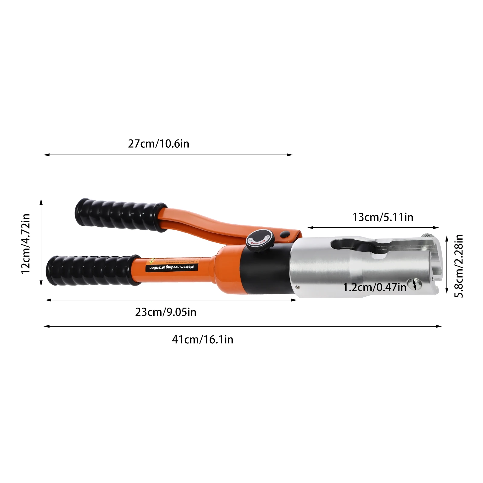 10T Hydraulic Crimping Tool 5 Interchangeable Dies M12/M15/M18/M22/M28 360° Rotatable Head for Copper Pipe Terminal Cable Wire Crimper