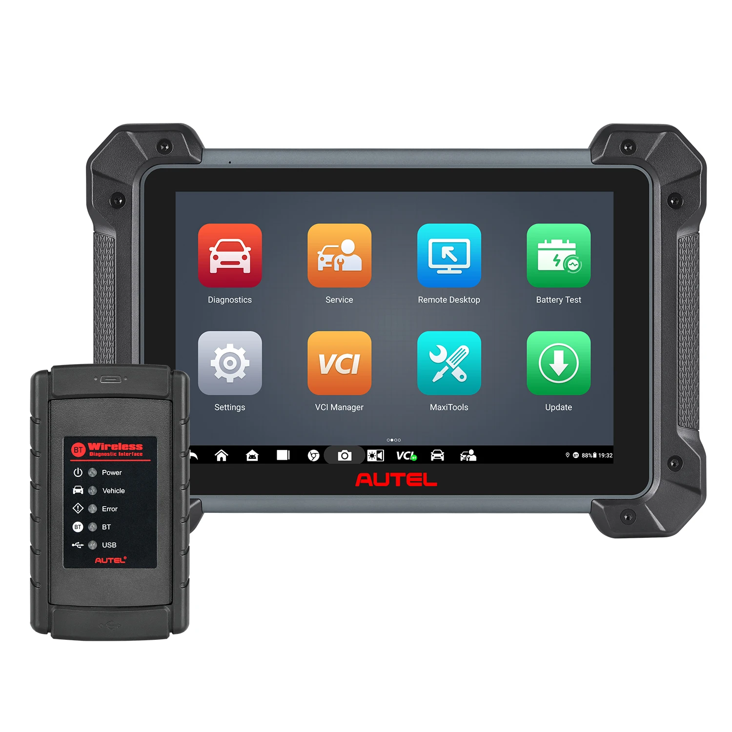 Autel MaxiCOM MK908 II MK908II Automotive OBD2 Scanner Car Diagnostic Tools, ECU Coding, Bi-directional Control PK MK906 MK908