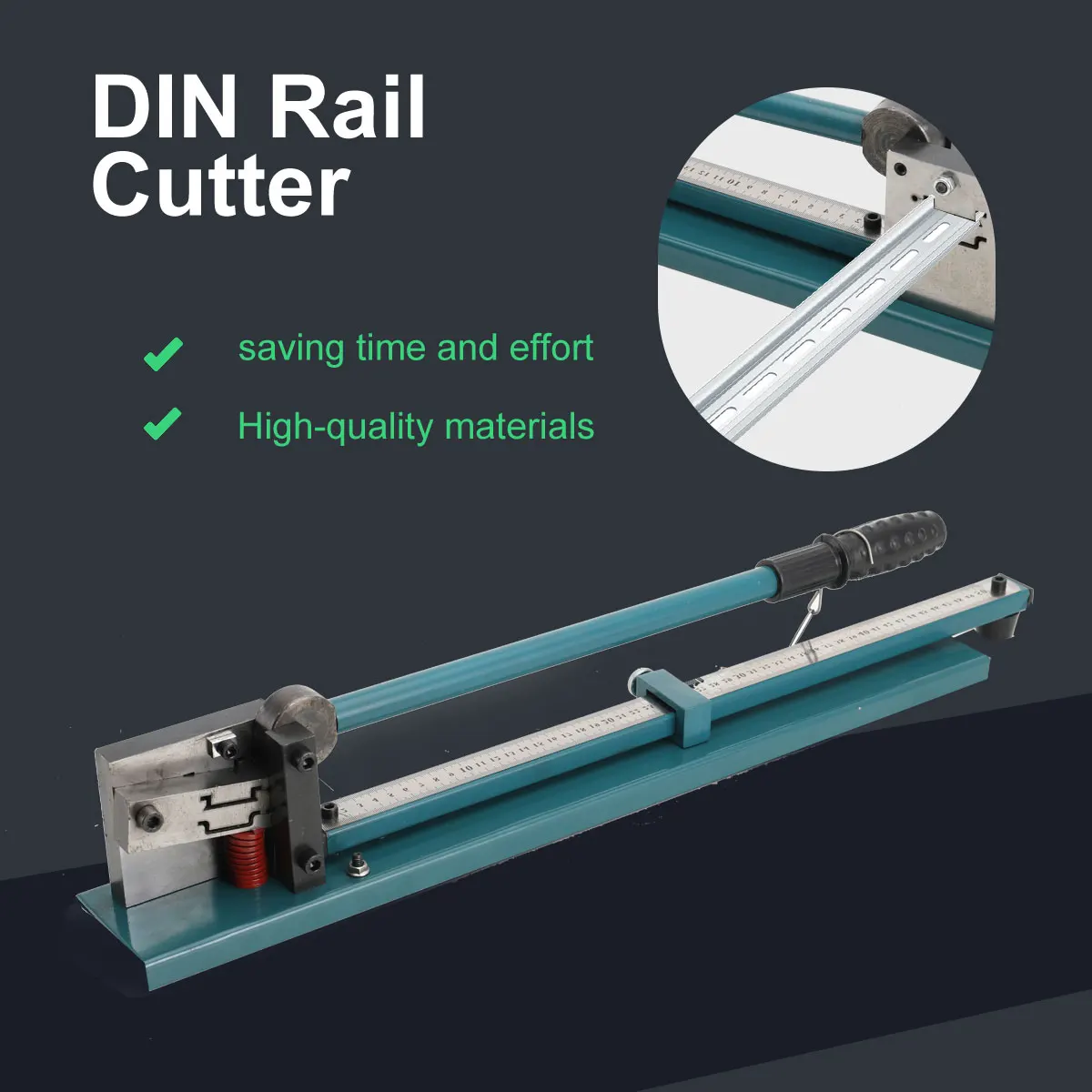Manual DIN Rail Cutter Double Slot Steel and Aluminum Rail Cutting Machine DC-35 0.5-1.5MM